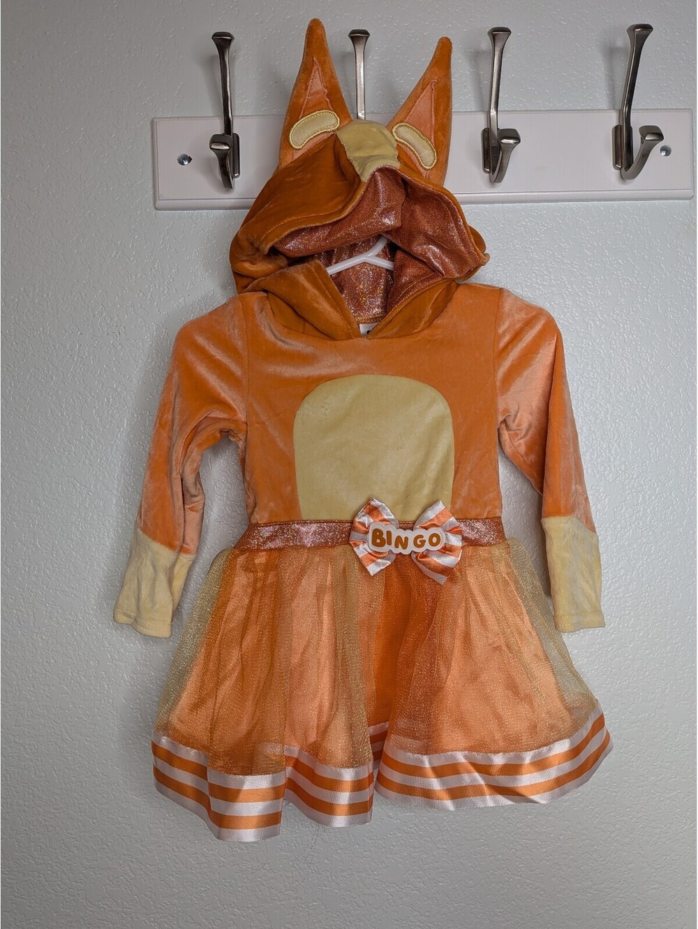 Bingo from Bluey hooded costume dress 12-18mo